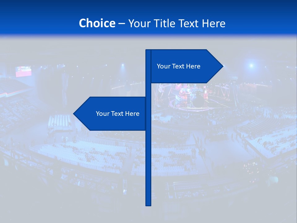 Concert On The Stadium Pano PowerPoint Template