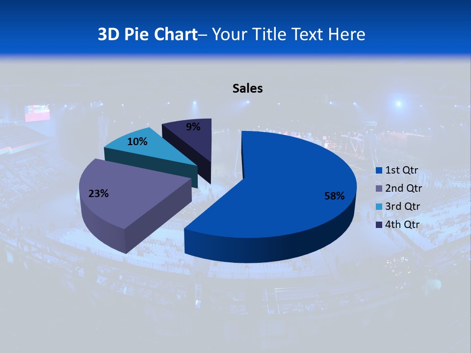 Concert On The Stadium Pano PowerPoint Template