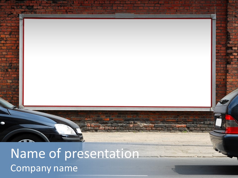 Billboard In The Street PowerPoint Template