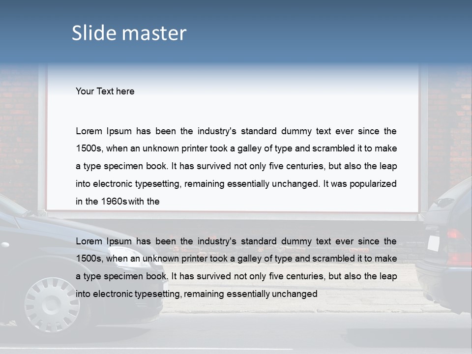 Billboard In The Street PowerPoint Template