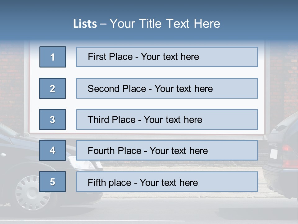 Billboard In The Street PowerPoint Template