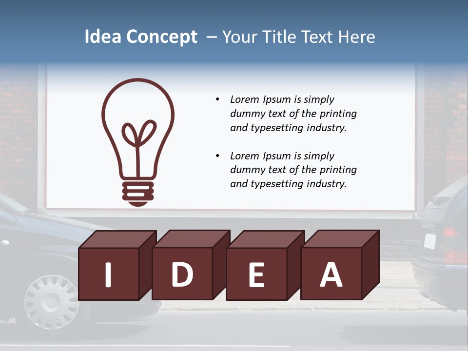 Billboard In The Street PowerPoint Template