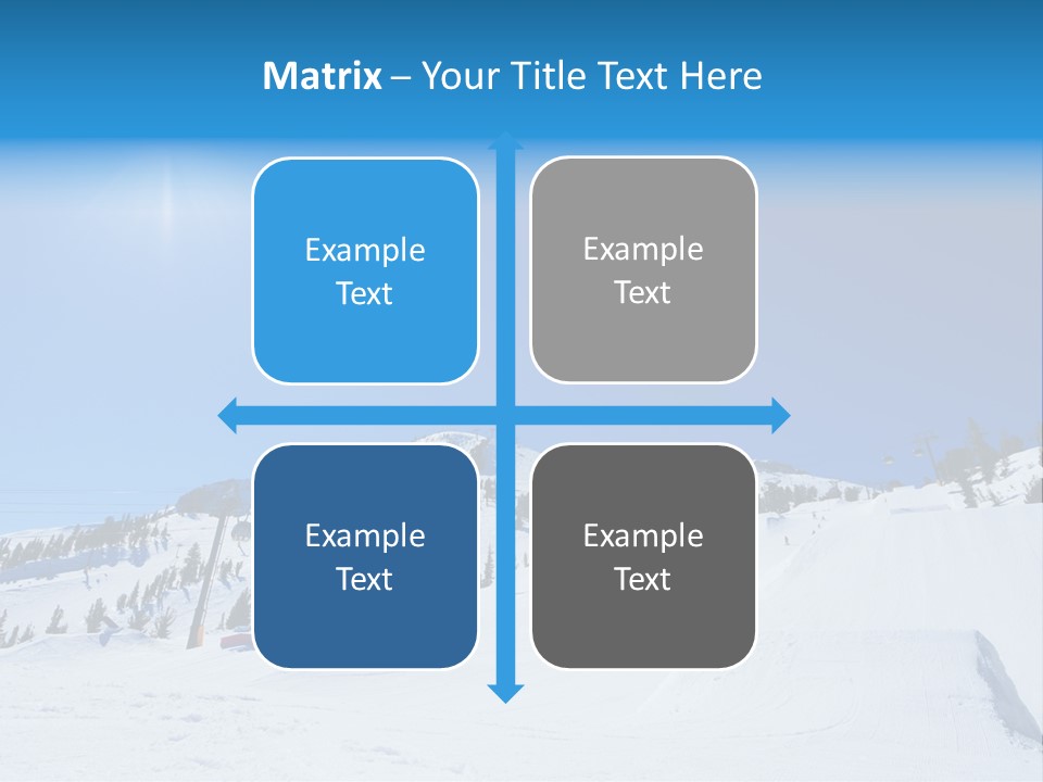 The Mountain, Blue Sky Day At Ski Resort PowerPoint Template