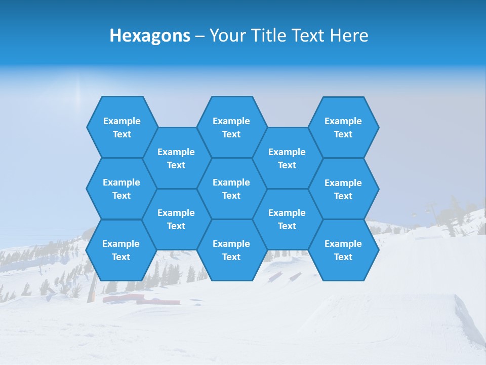 The Mountain, Blue Sky Day At Ski Resort PowerPoint Template