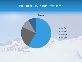 The Mountain, Blue Sky Day At Ski Resort PowerPoint Template