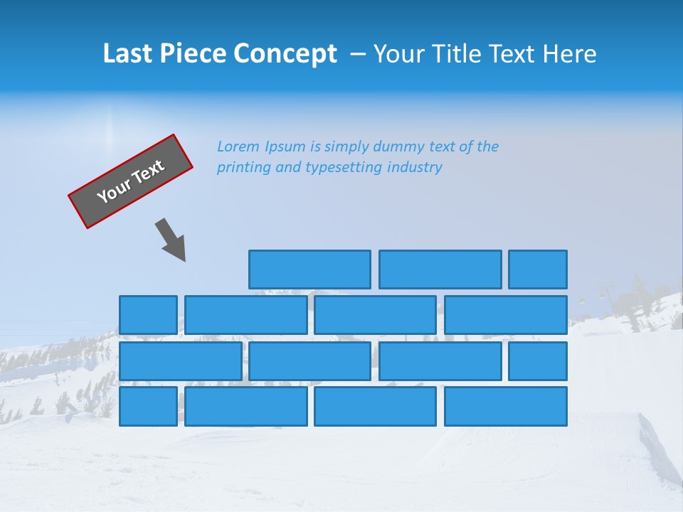 The Mountain, Blue Sky Day At Ski Resort PowerPoint Template