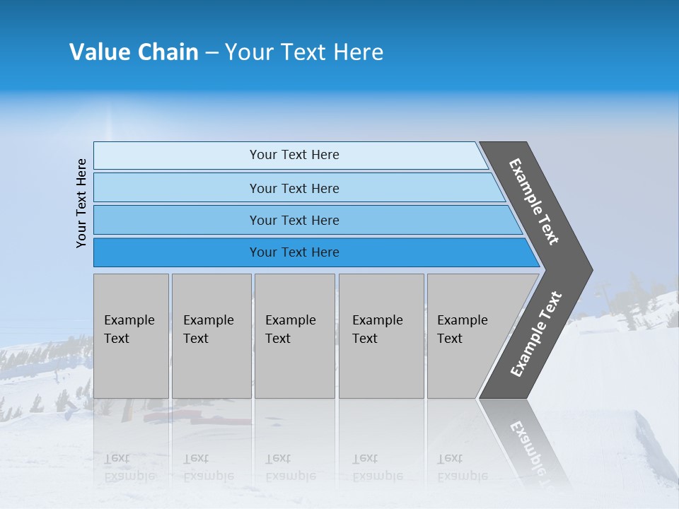 The Mountain, Blue Sky Day At Ski Resort PowerPoint Template