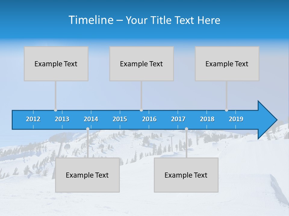 The Mountain, Blue Sky Day At Ski Resort PowerPoint Template