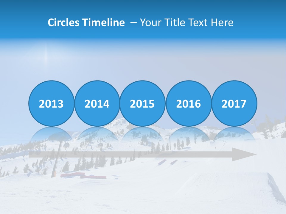 The Mountain, Blue Sky Day At Ski Resort PowerPoint Template