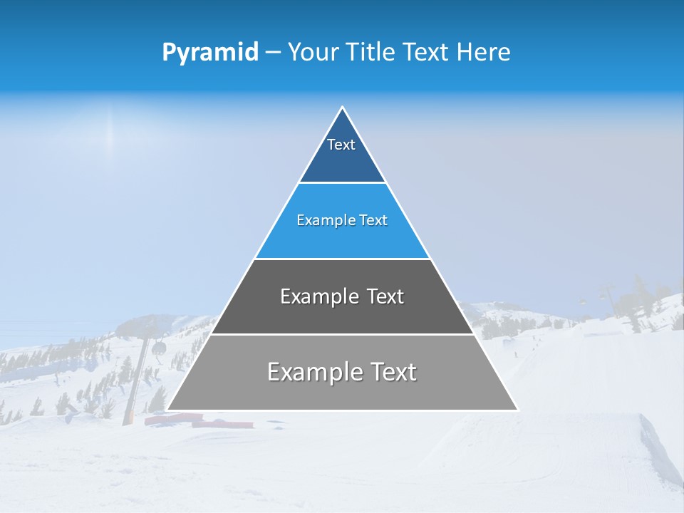 The Mountain, Blue Sky Day At Ski Resort PowerPoint Template