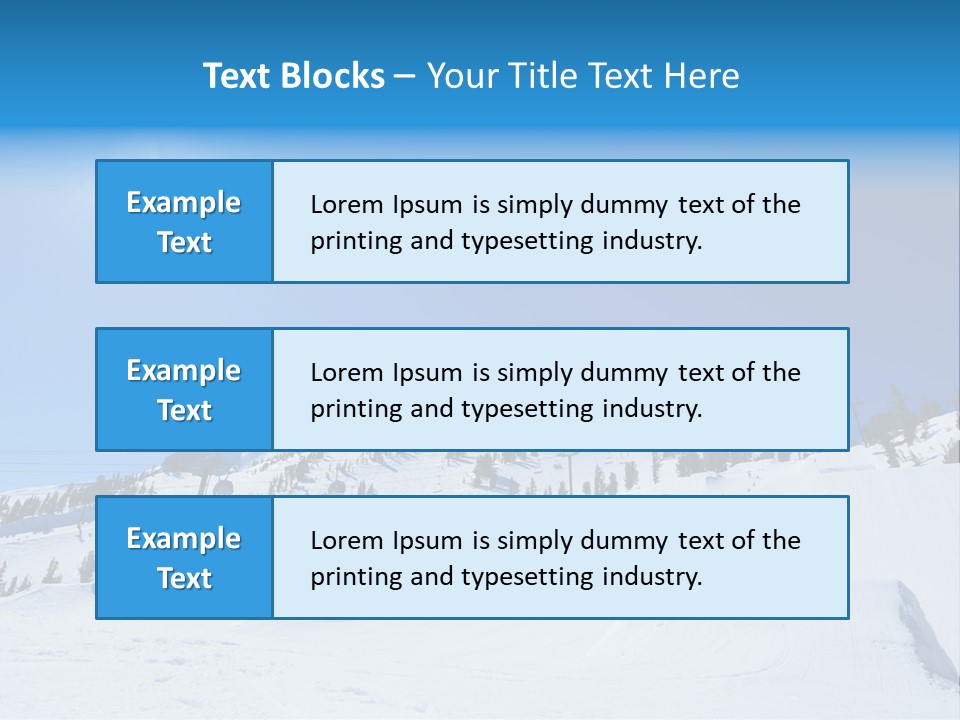 The Mountain, Blue Sky Day At Ski Resort PowerPoint Template