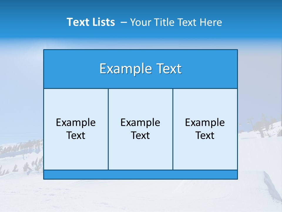 The Mountain, Blue Sky Day At Ski Resort PowerPoint Template