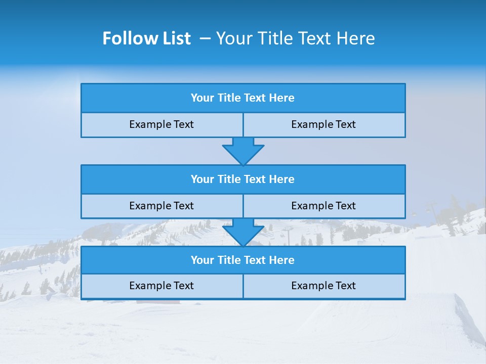 The Mountain, Blue Sky Day At Ski Resort PowerPoint Template