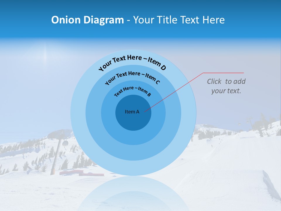 The Mountain, Blue Sky Day At Ski Resort PowerPoint Template