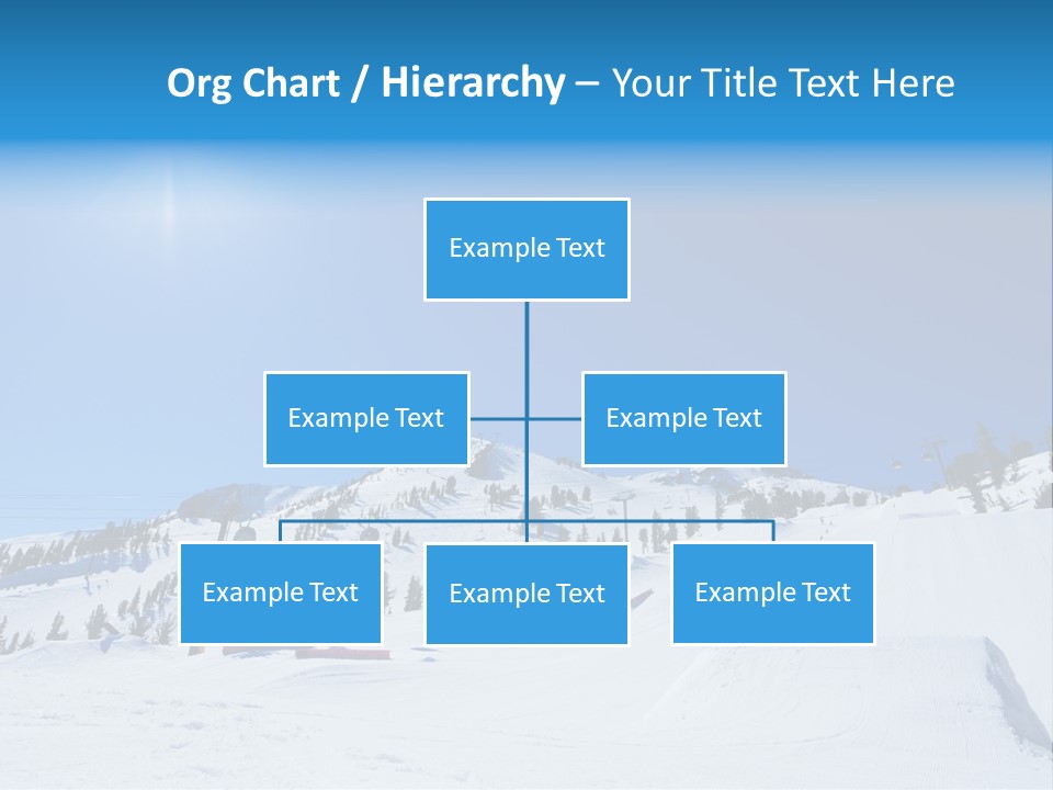 The Mountain, Blue Sky Day At Ski Resort PowerPoint Template
