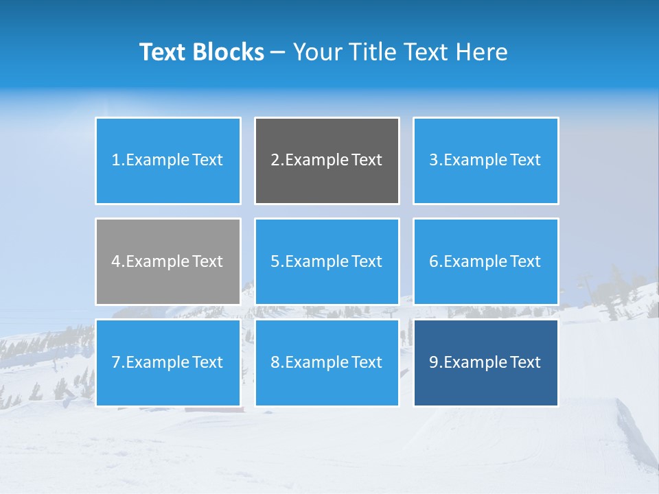 The Mountain, Blue Sky Day At Ski Resort PowerPoint Template