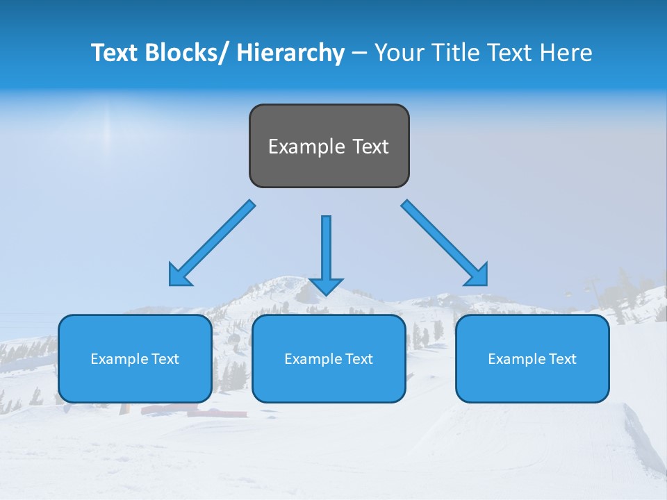 The Mountain, Blue Sky Day At Ski Resort PowerPoint Template