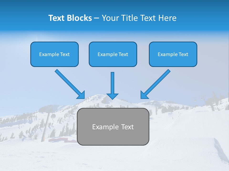 The Mountain, Blue Sky Day At Ski Resort PowerPoint Template