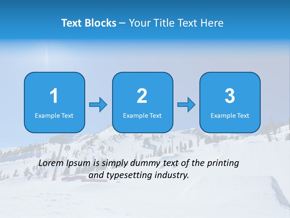 The Mountain, Blue Sky Day At Ski Resort PowerPoint Template