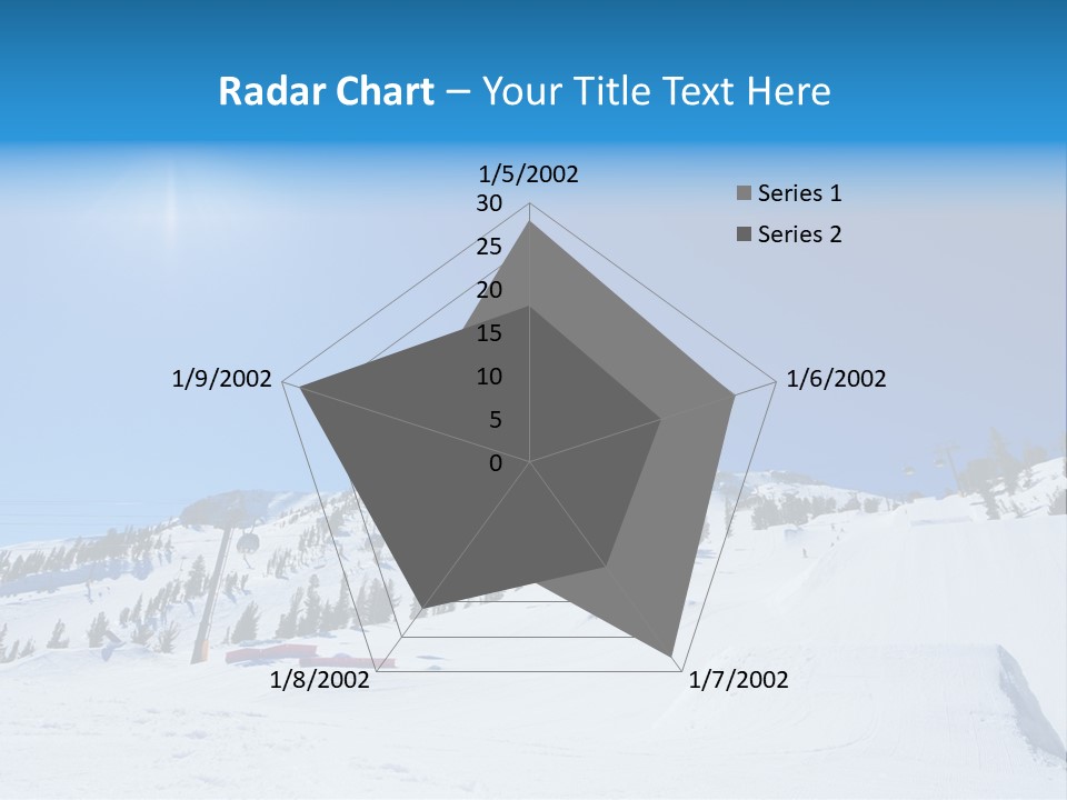 The Mountain, Blue Sky Day At Ski Resort PowerPoint Template