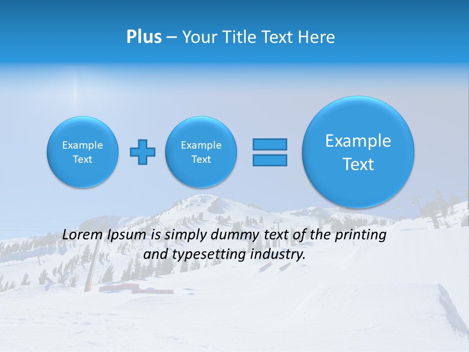 The Mountain, Blue Sky Day At Ski Resort PowerPoint Template