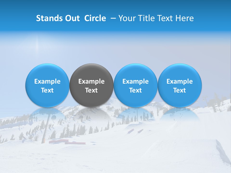 The Mountain, Blue Sky Day At Ski Resort PowerPoint Template