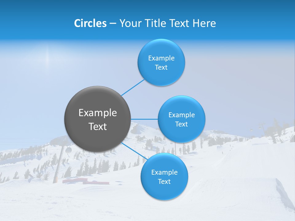 The Mountain, Blue Sky Day At Ski Resort PowerPoint Template