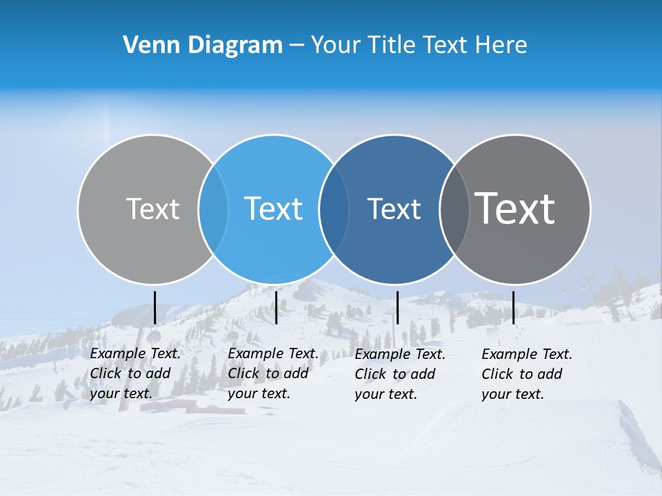 The Mountain, Blue Sky Day At Ski Resort PowerPoint Template