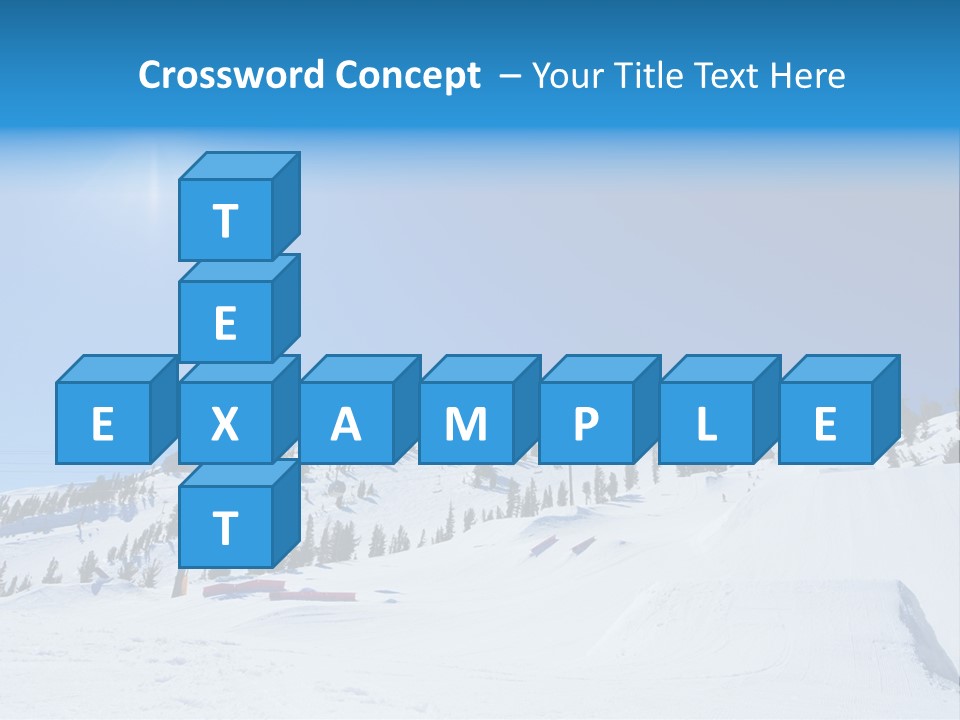 The Mountain, Blue Sky Day At Ski Resort PowerPoint Template