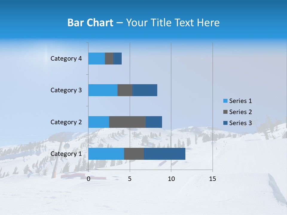 The Mountain, Blue Sky Day At Ski Resort PowerPoint Template