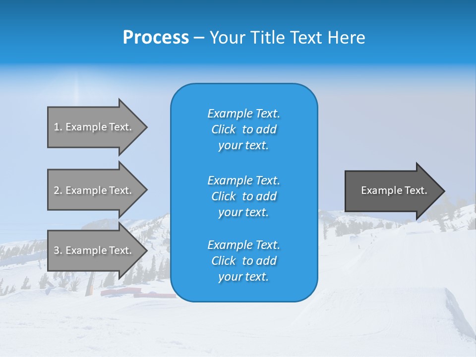 The Mountain, Blue Sky Day At Ski Resort PowerPoint Template
