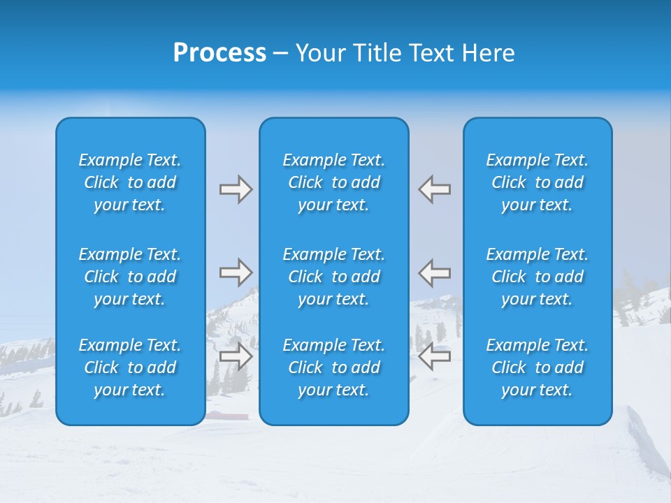 The Mountain, Blue Sky Day At Ski Resort PowerPoint Template