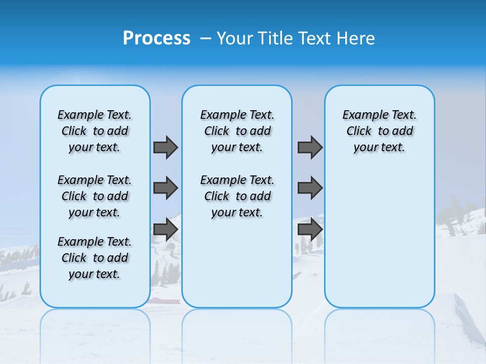 The Mountain, Blue Sky Day At Ski Resort PowerPoint Template