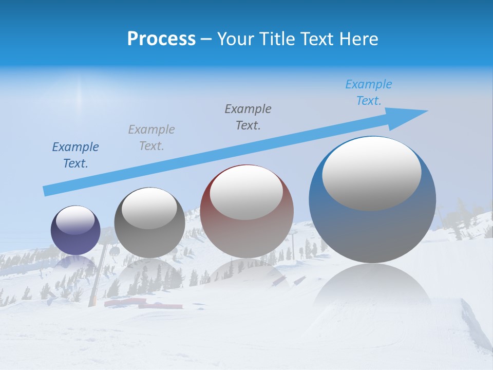 The Mountain, Blue Sky Day At Ski Resort PowerPoint Template