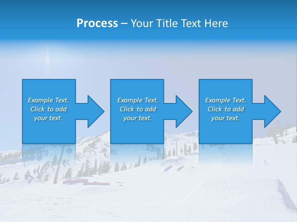 The Mountain, Blue Sky Day At Ski Resort PowerPoint Template