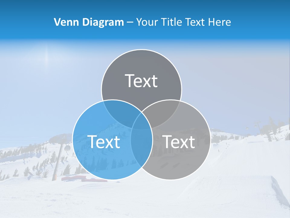 The Mountain, Blue Sky Day At Ski Resort PowerPoint Template