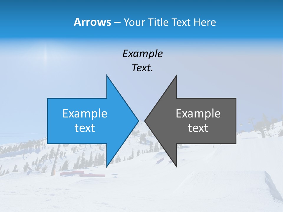 The Mountain, Blue Sky Day At Ski Resort PowerPoint Template