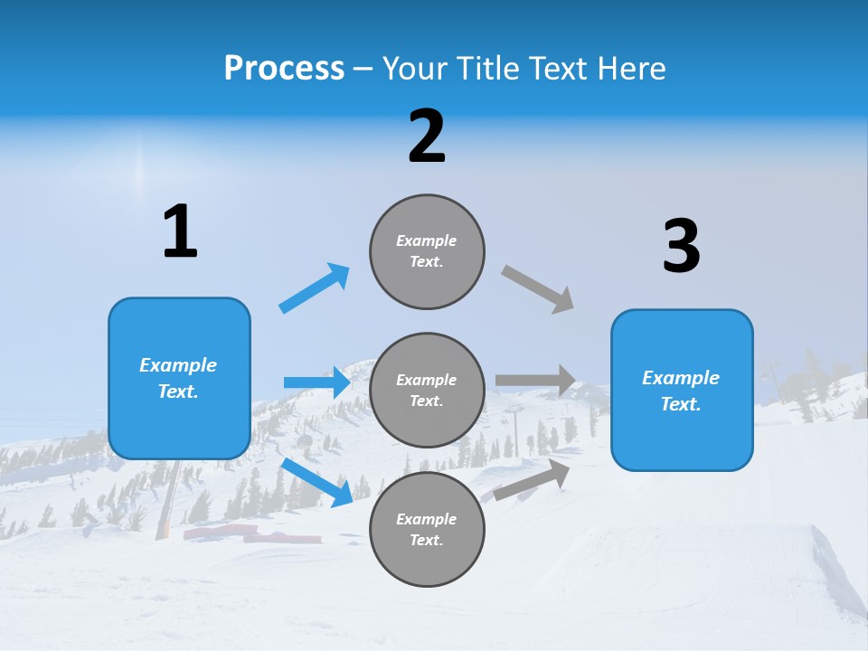 The Mountain, Blue Sky Day At Ski Resort PowerPoint Template