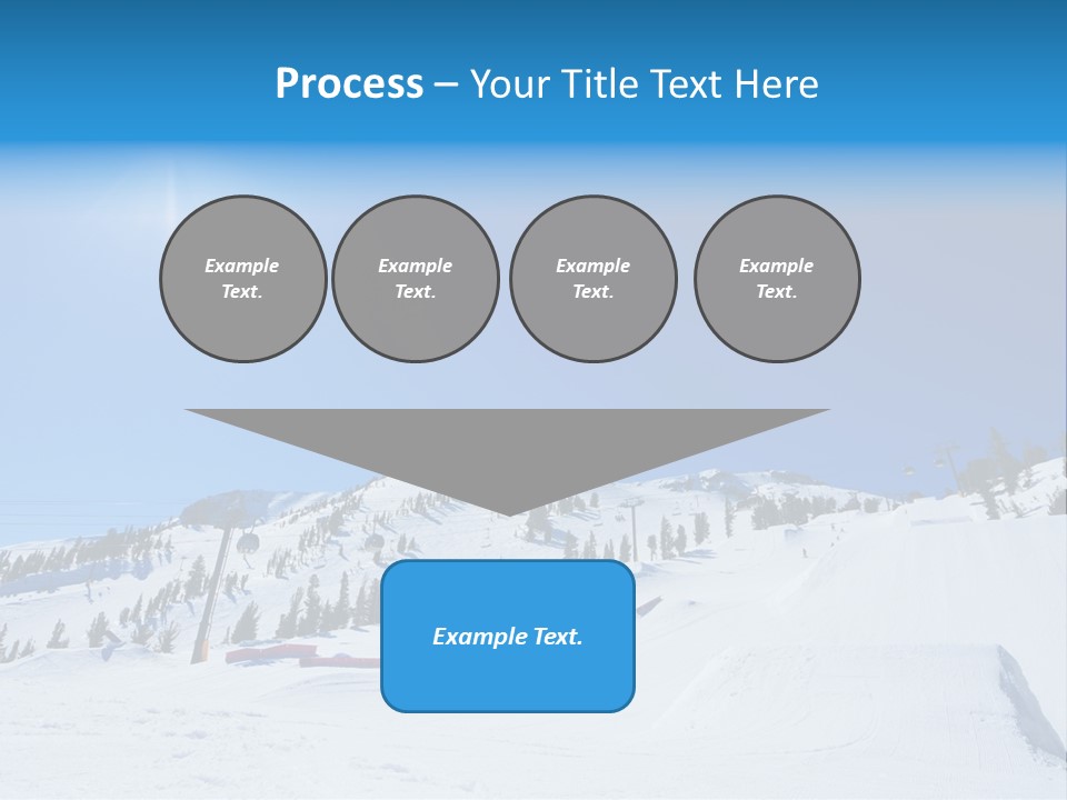 The Mountain, Blue Sky Day At Ski Resort PowerPoint Template