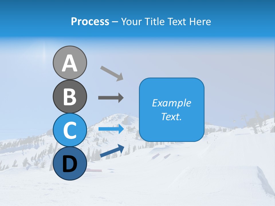 The Mountain, Blue Sky Day At Ski Resort PowerPoint Template