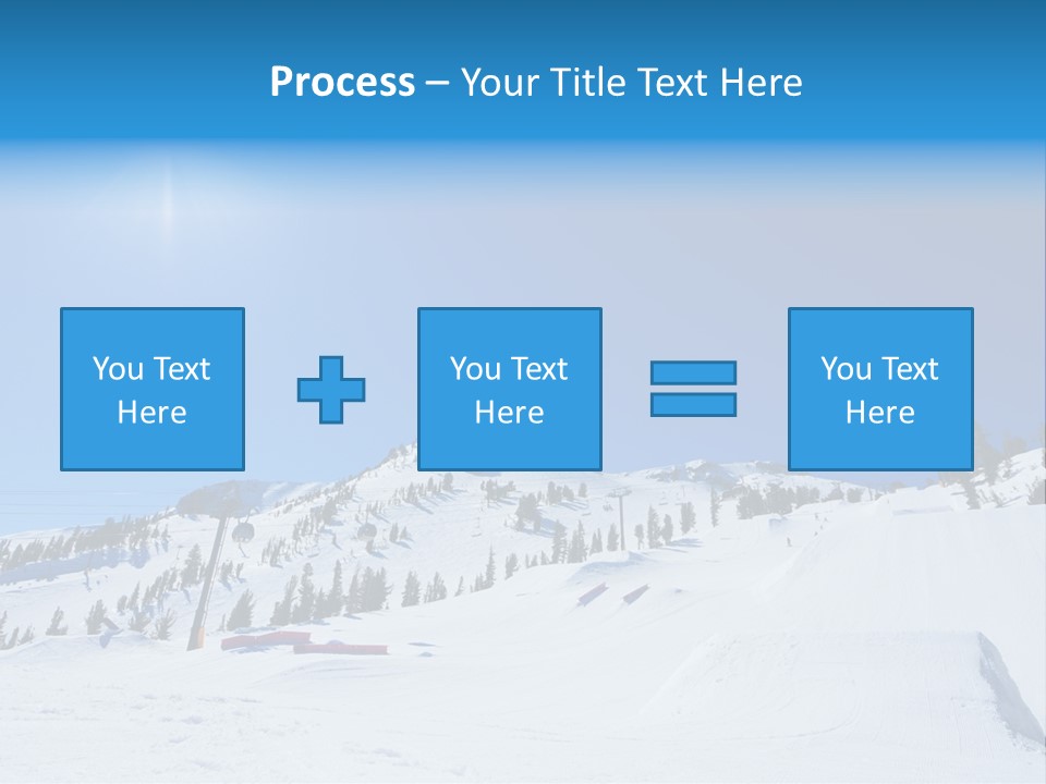 The Mountain, Blue Sky Day At Ski Resort PowerPoint Template