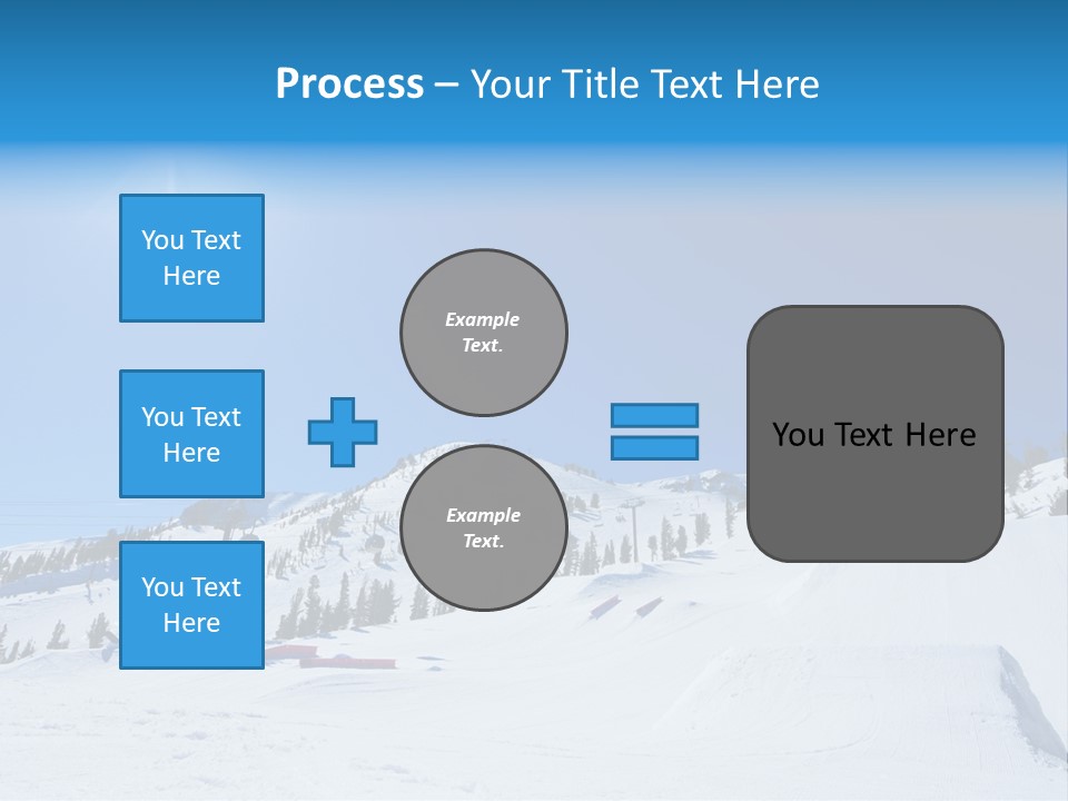 The Mountain, Blue Sky Day At Ski Resort PowerPoint Template