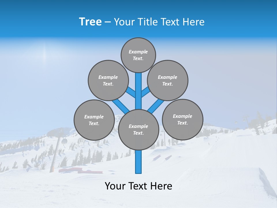 The Mountain, Blue Sky Day At Ski Resort PowerPoint Template