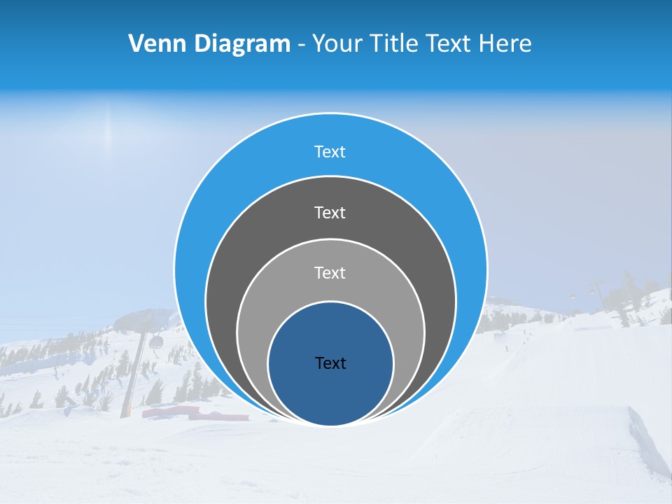 The Mountain, Blue Sky Day At Ski Resort PowerPoint Template
