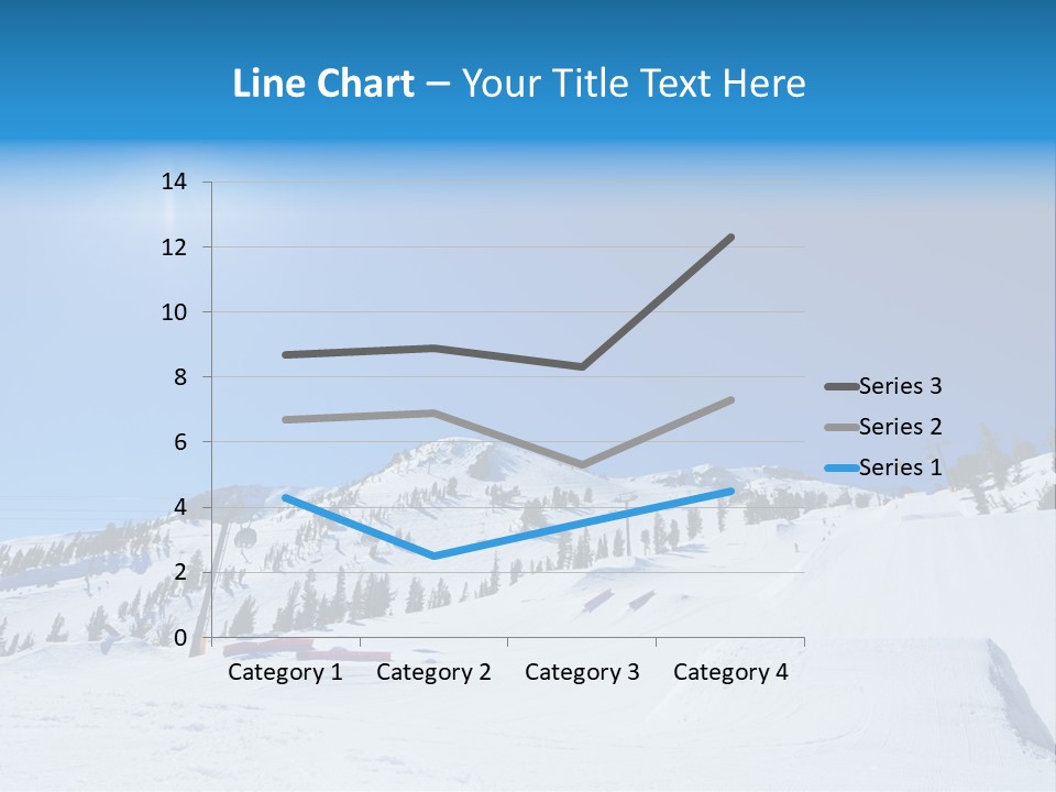 The Mountain, Blue Sky Day At Ski Resort PowerPoint Template
