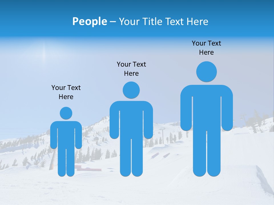 The Mountain, Blue Sky Day At Ski Resort PowerPoint Template