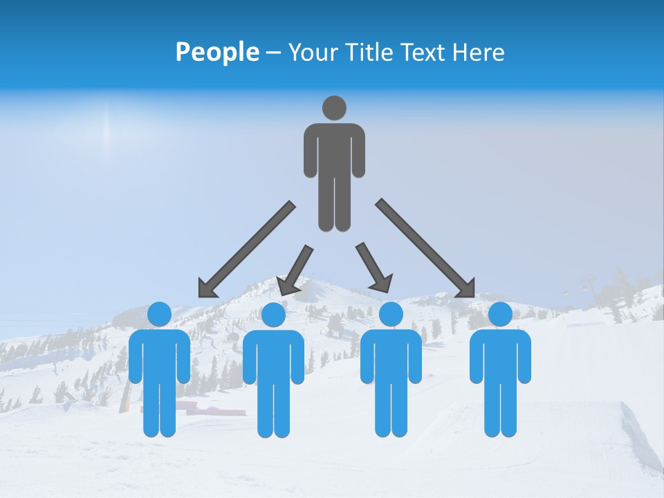 The Mountain, Blue Sky Day At Ski Resort PowerPoint Template