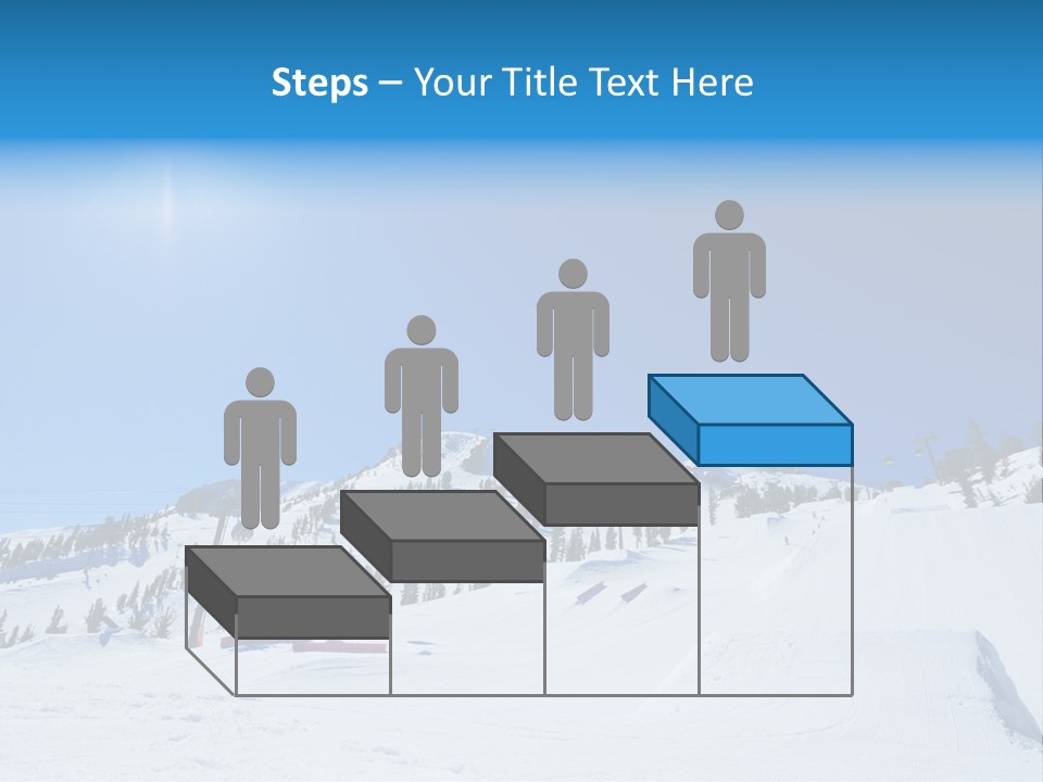 The Mountain, Blue Sky Day At Ski Resort PowerPoint Template