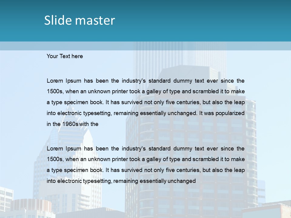 Skyscrapers In Downtown Chicago PowerPoint Template