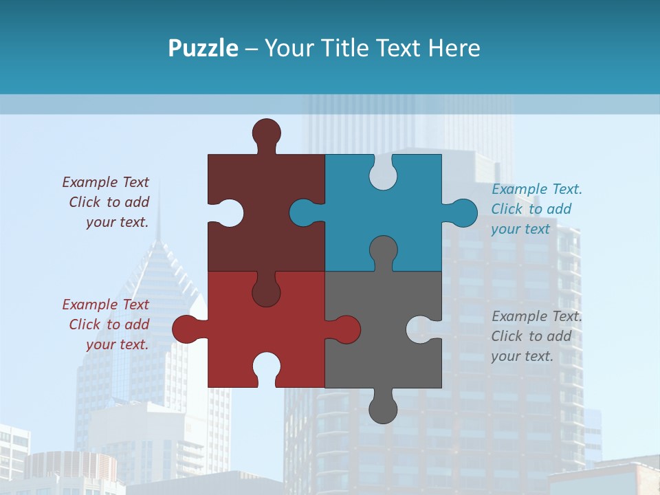 Skyscrapers In Downtown Chicago PowerPoint Template